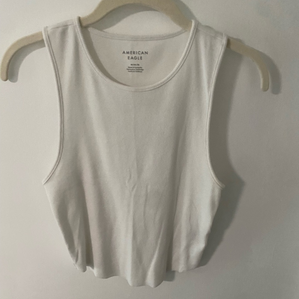 American Eagle Outfitters Women’s Ribbed White Tank Top